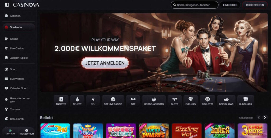 casinova online casino startseite