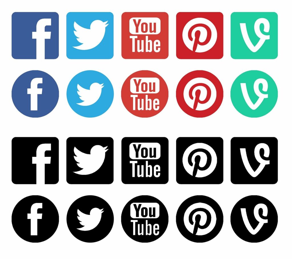 Social Media Icons Überblick