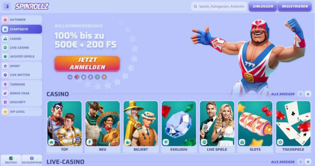 spinrollz casino bewertung