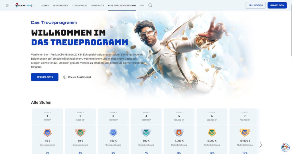 Rocketspin 8 Rocketspin Treueprogramm
