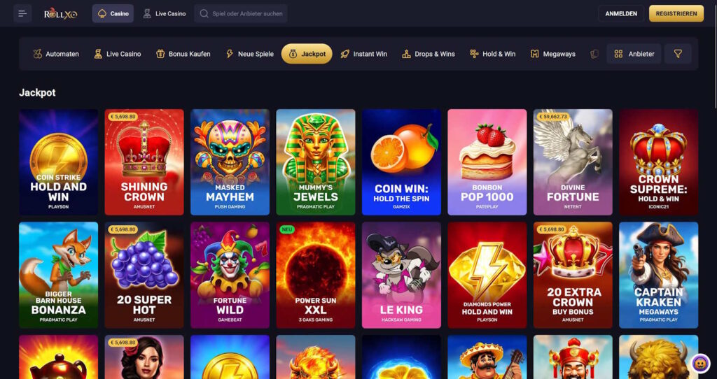 RollXO 4 RollXO Casino Jackpots