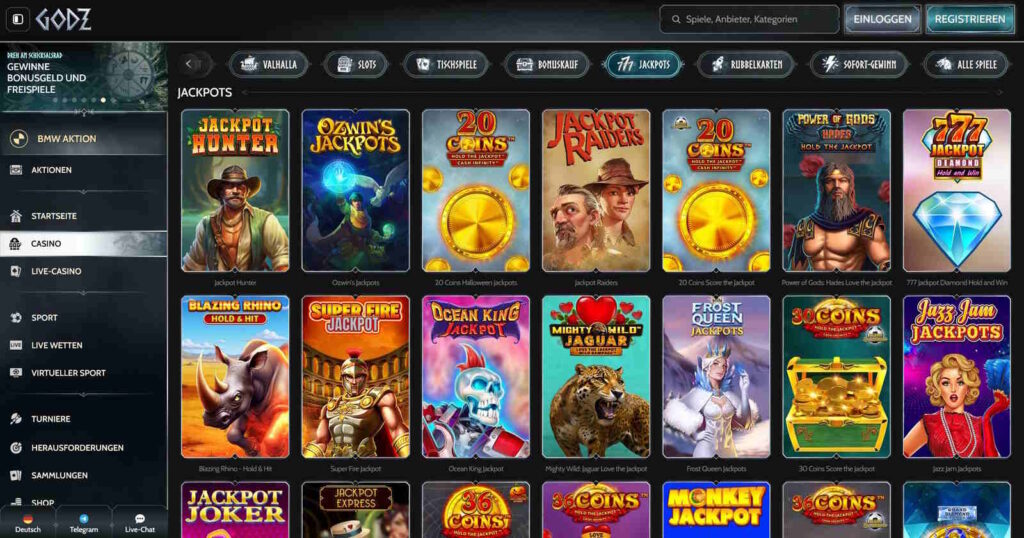 Godz 4 Godz Casino Jackpots