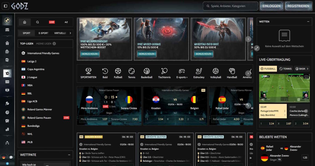 Godz 6 Godz Casino Sportwetten