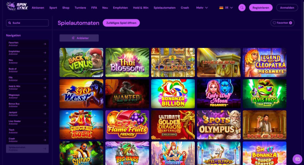 Spinlynx 3 Spinlynx Casino Spielautomaten