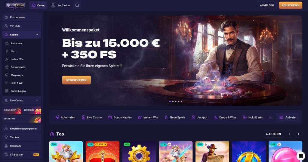 Spirit Casino 1 Spirit Casino Startseite